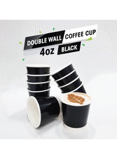 Buy Disposable Double Wall Coffee Cups 4 oz Coffee Cups To Go 50 pack Paper Coffee Cups and Designs, Recyclable, Hot Coffee Cups. in UAE