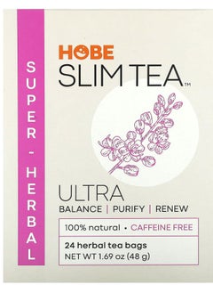 Buy Ultra Slim Tea Super Herbal Caffeine Free 24 Herbal Tea Bags 1.69 oz (48 g) Each in UAE