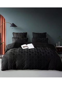 اشتري COMFY 6 PC BLACK SQUARED PREMIUM COTTON KING SIZE COMFORTER SET في الامارات