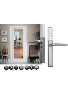 اشتري Electronic Smart Door Lock For Aluminium Door With 5 Functions- Fingerprint, Passcode, Mobile App, Smart Ic Card, Metal Key For Both Indoors And Outdoors (2 Years Warranty) في الامارات