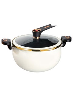 Buy 8L Large Capacity Household Kitchen Ceramic Micro Pressure Cooker Soup Pot Suitable for Induction Cooker Natural Gas in UAE