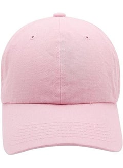 Buy SA100% Cotton Pink Baseball Dad Cap - Adjustable Size Hat for Running, Workouts, and Outdoor Activities - Baseball Cap for Men and Women in UAE