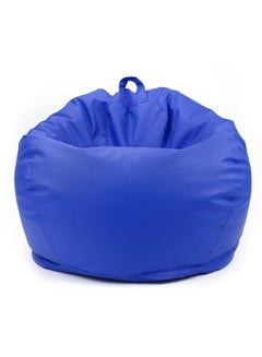 Buy Classic Round Faux Leather Bean Bag with Polystyrene Beads Filling(Royal blue) in UAE