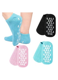 اشتري Gel Socks for Men & Women Soft Moisturizing Gel Socks for Dry Cracked Feet Moisturizing Moisturizing Socks Infused with Essential Oils & Vitamins (pink) في مصر