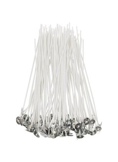 اشتري Home Clearance Sale 100pcs Cotton Candle Wicks 8'' Pre-Waxed for Candle Making,Candle DIY Thick Candle Wick with Base في الامارات