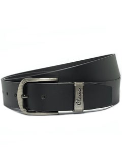 Buy Classic Milano Genuine Leather Belt Men Semi Casual Belt for men Men's belt DDL Smooth 40MM (Black) by Milano Leather in UAE