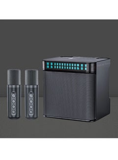 Buy Karaoke Machine Speaker Set 100W High Power Wireless Portable Microphone Blutooth Sound Outdoor Family Party Karaoke in UAE