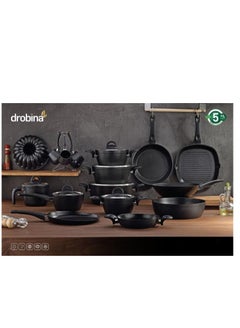 اشتري Turkish granite cookware set 23 pieces في السعودية