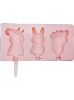 Buy "Cool Creations - Silicone Ice Cream Mold with Rabbit, Carrot, and Watermelon Slice Shapes! in Egypt