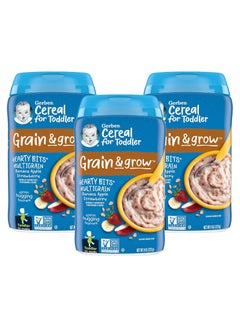 اشتري Gerber Baby Cereal Hearty Bits Multigrain Cereal Banana Apple Strawberry, 8 Ounce (Pack of 3) في السعودية