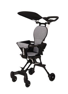 Buy One - Click Folding And Llightweight Two Way Push Baby Stroller with Shed -Black in Saudi Arabia