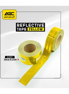Buy AGC Reflective Tape High Visibility Industrial Marking Tape 10cm Width 25 Meter Heavy Hazard Warning Outdoor Safety Tape in Saudi Arabia