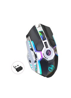 Buy HXSJ T30 2400DPI RGB 2.4GHz Wireless Mouse(Black) in Saudi Arabia