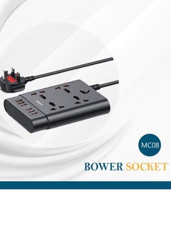 Buy Power Socket 2650W Rated Power 6 USB OUTput Power Strip MC08 10 IN ONE in Egypt