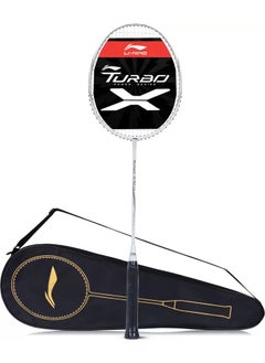 Buy Turbo Badminton String  X 70 G5 Badminton Racket - White/Black (Strung) in UAE