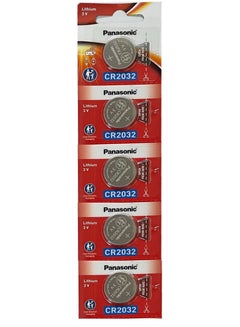 اشتري 5 Pieces CR2032 Lithium 3V Coin Cell Battery في الامارات