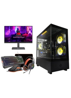 اشتري Intel i7 Complete Starter WIFI Gaming PC - 24inch Monitor, Keyboard, Mouse, Headphone, 16GB DDR4, RTX 4060, 1TB M.2 SSD, Windows 11 pro,1 Year Warranty (i7 Complete Set, RTX 4060) في الامارات