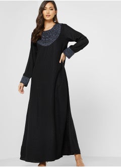 Buy Embellished Flared Sleeve Jalabiya in UAE