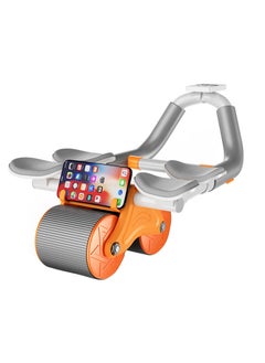 Buy Household Small Fitness Equipment 4-Elbow Support Abdominal Wheel with Counter and Mobile Phone Holder in Saudi Arabia