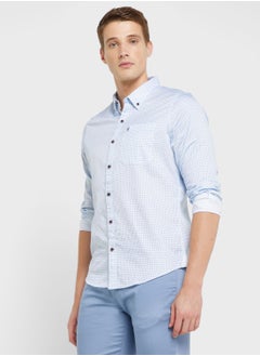 Buy Men Slim Fit Printed Casual Cotton Shirt in UAE