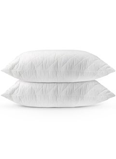 اشتري Hotel Linen Klub  Pack of 2  Quilted Pillow Queen (50 x75cm) Outer Cover : 90GSM Microfiber Supersoft Fabric Filling:  650grams Soft Fiber  Diamond Quilt Pattern في الامارات