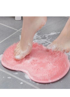 Buy Bath Massage Pad,Silicone  Foot & Back Brush Shower Scrubber, Wall Mounted Body Back Scrubber with Non-Slip Suction Cups, Deep Cleansing Body Skin in Saudi Arabia