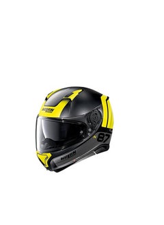 اشتري Nolan Distinctive N-Com Full Face Motorcycle Helmet Black/Yellow - XL في الامارات