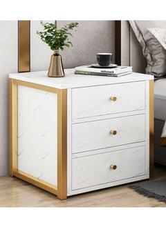 Buy Nightstand, Minimalist Bedside Table, 43*35*50cm Nightstand, Sofa End Table, Bed Side Table, Dresser Table, Storage Cabinet with Drawers for Living Room, Bedroom in Saudi Arabia