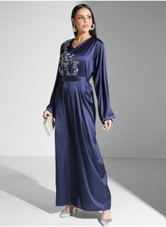 اشتري Embellished Belted Jalabiya في السعودية