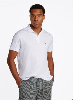 Buy Men's Essential Polo Shirt - Cotton, White in Saudi Arabia