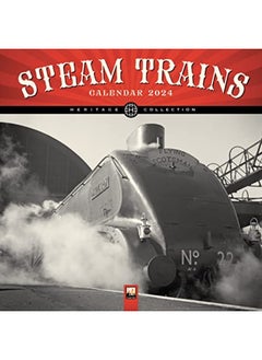 اشتري Steam Trains Heritage Wall Calendar 2024 Art Calendar By Flame Tree Studio Paperback في الامارات