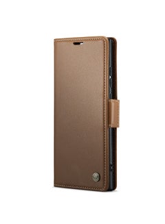 Buy Flip Wallet Case For Samsung Galaxy Note 20 Ultra [RFID Blocking] PU Leather Wallet Flip Folio Case with Card Holder Kickstand Shockproof Phone Cover (Brown) in Egypt