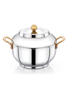 Buy Celerio Hotpot 12000ml Capacity - Air Tight Lid - High Quality Stainless Steel - Gold Lids & Silver in UAE