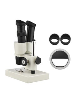 اشتري 40X Magnification Stereo Light Microscope Compound Binocular Microscope for Home School Laboratory Biological Education Machine Parts Texting Students Kids Adults في الامارات