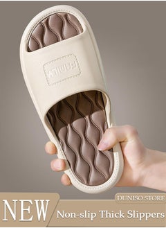 Buy Women's Slippers Non-slip Thick Sole Bath Slippers Soft Shower Slippers Open Toe Quick Drying Slide Sandal Women's House Flat Slipper for Indoor & Outdoor in UAE