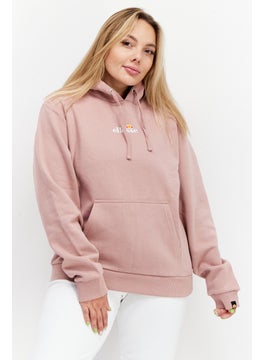 اشتري Women Hooded Long Sleeve Brand Logo Sweatshirt, Pink/White في السعودية