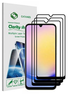 Buy 3 Pack For Samsung Galaxy A25 Screen Protector 9H Hardness Scratch Resistance Screen Protector Touch Sensitive Case Friendly Tempered Glass Film in UAE