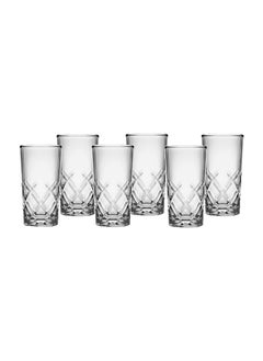 Buy Art Oxford Hi-Ball Glass Set - 6 Pcs, 255ml (8.5oz) - Crystal Clear, Elegant Glassware for Cocktails, Soft Drinks, Water, Juices - Dishwasher Safe in UAE