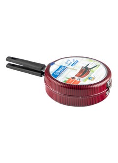 Buy Bister Classy Jumbo Frying Pan With Aluminium Layered With Tefloan Coating  28Cm  Dark Red in Saudi Arabia