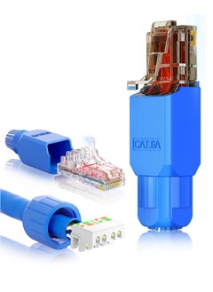 Buy RJ45 Connector, 12-Pack Tool-Free CAT6A Field Termination Modular Plug for Cat6A UTP Ethernet Cable for 23 to 26 AWG Network Cable in Saudi Arabia