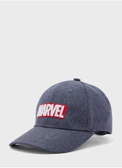 Buy Marvel Print Curved Peak Cap in UAE