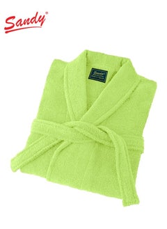 Buy SANDY Luxury Cotton 100% Shawl Bathrobe, Unisex Plush Robe, Perfect for Spa and Shower, XL Size, Green Apple in Saudi Arabia