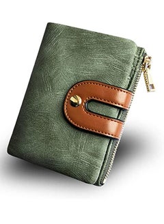 اشتري Wallet, Women's Rfid Small Bifold Leather Wallet Ladies Mini Zipper Coin Purse id card Pocket, Slim Compact Thin في السعودية