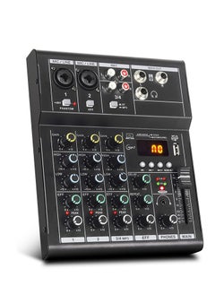 Buy Channel Mixer, DJ Mixing Console, with Bluetooth, 48V Phantom Power Monitor Karaoke System USB Mixer Audio in Saudi Arabia