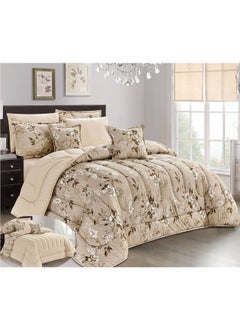 Buy 8-Piece Comforter Set Two-Sided Microfiber Double King Size 240x260 in Saudi Arabia