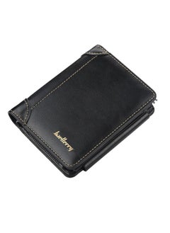 Buy Wallet Men's Short Multiple Card Slots tri-fold Zipper Coin Purse Fashion Thin Card Holder Men in Saudi Arabia