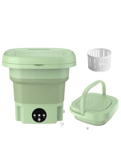 اشتري Folding Washing Machine Mini Portable Clothes Washer and Dryer Small Bucket Washer with Touch Screen and Drain Basket for Camping, Apartments, RV Travel في الامارات