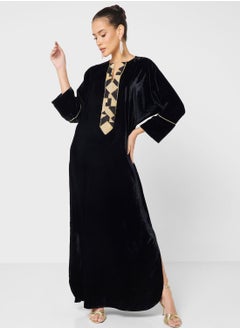 اشتري Knitted Detail Kaftan في الامارات