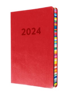 اشتري Collins Edge Rainbow 2024 Diary A5 Week to View Planner - Lifestyle Planner and Organiser for Office, Work, Personal and Home - January to December 2024 Diary - Weekly - Red في الامارات