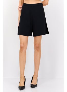 اشتري Women Solid Basic Shorts, Black في الامارات